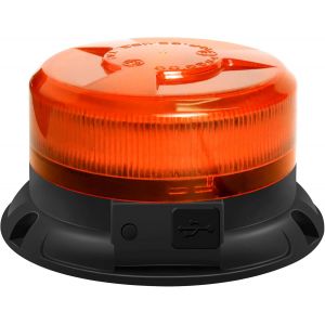 VornixorSarlshopGyrophare LED orange 12V sans fil, 24V jaune stroboscopique clignotant magnetique avec Charge USB +Chargeur pour allume-cigare pour voiture v&eacute;hicule Tracteur UTV Car Bus - Neuf