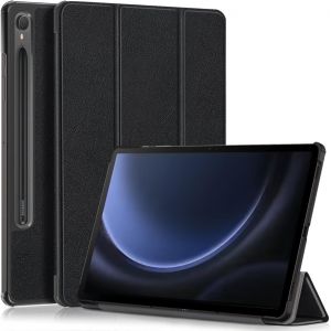 Kal-Coque Pour Samsung Galaxy Tab S9 Fe / S9 2023, Flip Cover En Cuir Protection Avec Stand Fonction Étui Pour Samsung Galaxy Tab S9 Fe 10,9 Pouces/S9 11 Pouces Tablet,*Noir - Neuf