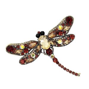 Broche Feuille Fleur En Cristal - &Eacute;l&eacute;gante Broche De Mari&eacute;e En Strass Autrichiens, Accessoire De Mariage, Couleur Argent, Motif Floral - Neuf