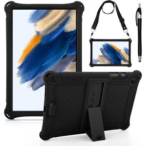 Coque Pour Samsung Galaxy Tab A8 10.5"" 2022 (Sm-X200/X205) Protection Housse Silicone Pour Samsung Galaxy Tab A8 10.5"" Pouces Enfant Étui Avec Stylus Pen Bandoulière Pour Tablette A8.[N252] - Neuf