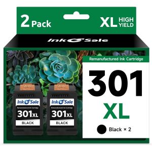 301XL Cartouches d'encre Remanufactur&eacute;es Remplacement pour HP 301 Cartouches Noir pour Envy 4500 5530 5532 DeskJet 2540 1510 1000 1050 2050 2544 OfficeJet 2620 4630 - Neuf