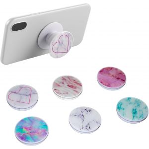 KAL-Premium Poign&eacute;es De T&eacute;l&eacute;phone Multifonctionnel 360 &deg; Rotation Marbre Extensible Base Et Poign&eacute;e Pliable Et R&eacute;tractable T&eacute;l&eacute;phone Portable Anneau Poign&eacute;es Pour Smartphones Et Tablettes (6 Pcs) - Neuf