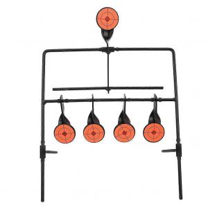 Cibles De Reinitialisation, Cibles De Tir Rotatives En Acier Avec Autocollants Et 5 Emplacements De Tir - Neuf