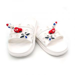 6 pi&egrave;ces de la 3D de la chaussure de fleurs (les voitures, les avions, les fus&eacute;es) Ornements Sho - Neuf