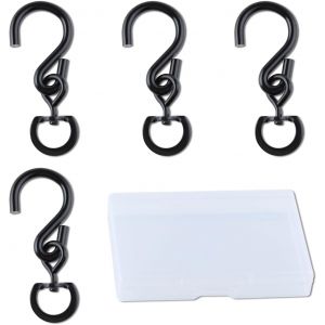 KALANKA-Lot de 4 Crochets pivotants pour Plantes, Crochets pivotants à 360 degrés avec boîte de Rangement, Crochets Robustes pour Plantes suspendues, Pots, carillons éoliens, mangeoires à Oiseaux, p - Neuf