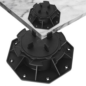 30pcs Plots r&eacute;glables 65-140mm Plot pour dalle r&eacute;glable Pour pierre et carrelage Noir - Neuf