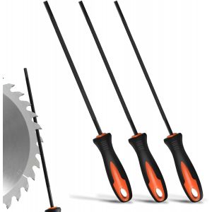 MEVRONISSHOP-Limes 3 pi&egrave;ces, Support de scie &agrave; cha&icirc;ne, Mini Lime, Lime &agrave; Cheval pour tron&ccedil;onneuse, Lime avec poign&eacute;e, Disponible en 4 mm, 4,8 mm, 5,5 mm, adapt&eacute;e &agrave; la tron&ccedil;onneuse DIY - Neuf