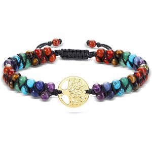7 Bracelets De Cristal De Guérison Femmes Pierres Précieuses Naturelles Yoga Reiki S Perles De Pierre - Neuf