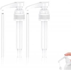 KAL-Pompe De Rechange,2 Piece Savon Doseuse Pompe Plastiques Pompe Universelle Doseuse Pour Shampooing Blanc Pompe Sirop Pour Standard 28/410 Convient Shampoing, Revitalisant, Lotion, Savon Mains - Neuf