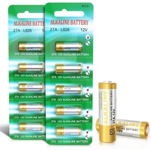 lbgwp60-Piles A27 12V 27A 12 Volts Alkaline Batterie Mn27 V27A 10 Pièces, Sans Mercure, Haute Performance Pour Les Télécommandes, Cloches Et Systèmes De Sécurité - Neuf