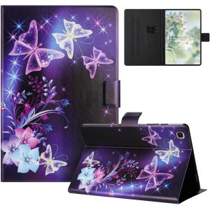 Coque Pour Samsung Galaxy Tab S6 Lite 10.4"" Etui Tablette 2024/2022/2020 P610 P620 Housse Pu Cuir Flip Support Protection Motif Peint &Eacute;tuis Pour Samsung Tab S6 Lite Coque,Papillon [Coq9123321] - Neuf