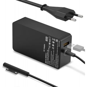 THEF-Chargeur 65W Surface Pro pour Surface Pro 8/X/7/6/5/4/3, Surface Laptop Studio 5/4/3/2/1, Surface Book 2/1, Surface Microsoft Chargeur pour Surface Go, supporte Microsoft Surface Book - Neuf