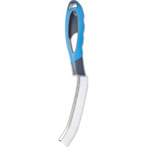 Brosse à joints - 1x - Idéale pour frotter les joints de carrelage, les coins et les angles grâce à sa tête étroite - Manche ergonomique - Antirouille - Neuf