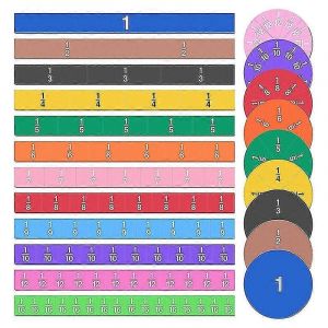 134Pcs tuiles de fraction magnétiques et cercles de fraction - Manipulatives mathématiques pour la classe élémentaire préscolaire Kit éducatif - Neuf