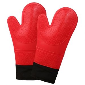 Gants De Cuisine En Silicone R&eacute;sistant &Agrave; La Chaleur (Noirs, 1 Paire) - Neuf