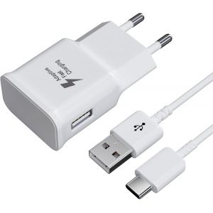 Loc-Chargeur Rapide Pour Samsung T&eacute;l&eacute;phone,Chargeur Rapide Adaptatif Chargeur Usb M&acirc;le Avec C&acirc;ble De Charge Usb Type C Compatible Avec Galaxy A13 5G,S10,S9,S8 Plus,A51,A52,A53 5G,A33,A40,A30 - Neuf