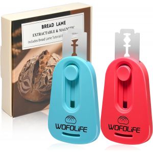 Jexnovashop-Set De 2 Couteaux De Boulanger, Couteau &Agrave; P&acirc;te, Accessoires Pour La Cuisson Du Pain, Coupe-P&acirc;te Magn&eacute;tique, Couteau &Agrave; Pain, Facile &Agrave; Nettoyer, Pour La Cuisson Du Pain Au Levain - Neuf