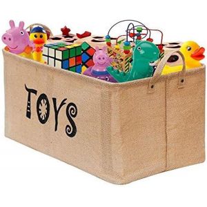 Lbgwp60-Panier De Rangement En Lin Avec Plaques De Support Pour Jouets/Vêtement/Livres - 56cm * 25cm * 33cm - Neuf