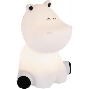 Veilleuse Tactile Led Hippopotame Castellino, Lampe Rechargeable Sans Fil, D&eacute;co Chambre Gar&ccedil;on, Lampe De Chevet Enfant B&eacute;b&eacute;, Silicone Bleu, Blanc Chaud, Rgb - Neuf