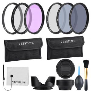 Ensemble de filtres VBESTLIFE UV CPL FLD ND2 ND4 ND8 avec accessoires 62 mm - Neuf