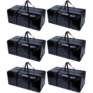 6 pièces sac demenagement cartons déménagement carton sac de voyage xxl grand sac de vetement jumbo bag rangement tati couette plastique poignée malle pour vêtements et penderies kit cabas - Neuf