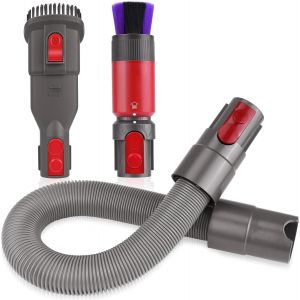 Brosse à épousseter + tuyau flexible + brosse combinée compatible avec les aspirateurs Dyson V15,V7,V8,V11 et V10,brosse à épousseter anti-rayures,remplacement pour les pièces d'aspirateur - Neuf