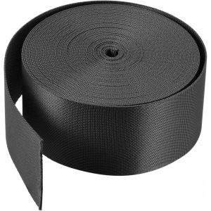 Jgd-Sangle Plate En Nylon 5,1 Cm 9,1 M Noir Pour Sac &Agrave; Dos, Porte-Bagages - Neuf