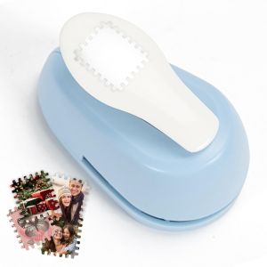 Mevronisshop-Creative Perforatrice Scrapbooking Timbre Carr&eacute;, Perforatrice De Bordure De Timbre-Poste, Pour Projets Diy, Cr&eacute;ation De Cartes, Papier D&eacute;coupage, D&eacute;corations 18 * 20mm (Bleu) - Neuf