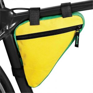 Sacoche De Cadre De Velo Etanche Fahrrad, Support Triangulaire, Sac A Outils D'exterieur (Jaune) - Neuf