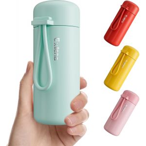 Mini Gourde Isotherme 150ml, Petite Bouteille Isotherme En Acier Inoxydable Pour Boissons Chaudes Et Froides, Mini Flask Facile &Agrave; Transporter - 100% &Eacute;tanche (Menthe) - Neuf