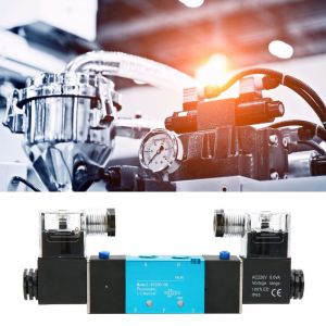 Electrovanne a double commande 4V220-08, 2 positions, 5 voies, IP65, vanne pneumatique 1,2 Mpa, IP65 (220 V CA) - Neuf