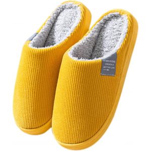 Kalanka-Pantoufle Femme Maison Chaussons Femme Hiver Pantoufles Confortable Chaussons En Peluche Chaude Doublure Chaussures Femme Intérieur Hiver Accueil Slippers - Neuf