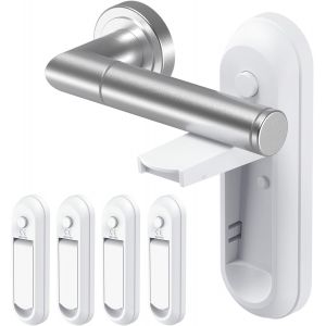 Shiliu-4pcs Serrures À Levier Verrou De Levier De Porte Pour Enfants Et Pet Serrures De Poignée De Porte Serrures De Sécurité Auto-[ - Neuf