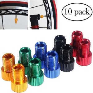 Lot De 10 Adaptateurs De Valve De Vélo Pour Un Gonflage Facile - Compatibles Avec Les Pompes Schrader, Options Légères, Durables Et Colorées ! - Neuf