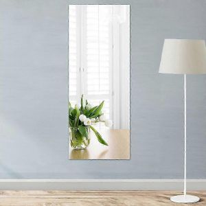 Miroir autocollant 40 x 122cm Miroir adhésif flexible Carreaux de miroir - 0,3 mm d'épaisseur - Feuilles de miroir acryliques - Neuf