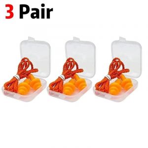 Euty-Bouchons D'oreille Filaires Bouchons D'oreilles En Silicone Réutilisables Avec Écouteurs À Bande De Ficelle Pour Dormir Étudier Natation Embouts Antibruit-3 Pair Orange - Neuf