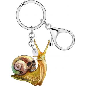 KAL-Porte-Clés En Acrylique Animal Mignon Escargot Renard Écureuil Girafe Bijoux Cadeaux Pour Les Femmes Filles Porte-Monnaie Clés De Voiture - Neuf