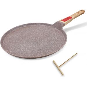 Po&ecirc;le &Agrave; Cr&ecirc;pes 30 Cm En C&eacute;ramique Marron Noir - Neuf