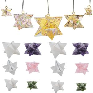 Kalanka-6 Pcs Silicone Moules Bijoux R&eacute;sine, L'hexagone Moulle Silicone Resine Pendentif Forme D'&eacute;toile Moulle Resine Epoxy Moulle Bijoux Pour La R&eacute;sine Bricolage, Pendentifs, Colliers-Kalanka - Neuf