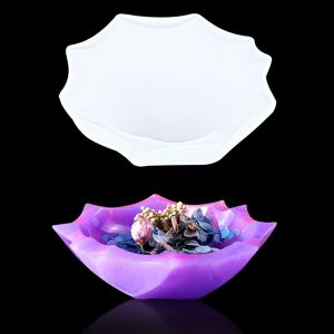 Resin Dish Plate Mold Plat Bijoux Moule En Silicone Moulle De Resine &Eacute;poxy Moule De Plaque De R&eacute;sine De Cristal Pour La Coul&eacute;e De Bricolage Stockage Conteneur Artisanat (Irr&eacute;gulier) - Neuf