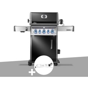 Barbecue &agrave; gaz Rogue PRO-S noir 3 br&ucirc;leurs + 1 sizzle zone + 1 br&ucirc;leur arri&eacute;re + R&ocirc;tissoire - Napol&eacute;on - Neuf