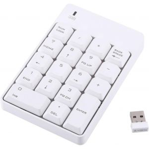 Clavier Num&eacute;rique Usb, Pav&eacute; Fil Mini Externe 18Touches Ordinateur Bureau Numpad Ultra Mince R&eacute;cepteur Usb Compatible Notebook Portable Sans Ergonomique L&eacute;ger Muet Financier Comptabilit&eacute; Extension - Neuf