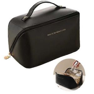 Trousse de toilette spacieuse - Parfait pour les voyages - Trousse de maquillage Noir - Neuf
