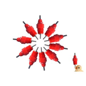 Lot De 10 Abreuvoirs Automatiques &Agrave; T&eacute;tine Pour Volailles (Poules Et Canards) - Syst&egrave;me D'abreuvement Facile &Agrave; Nettoyer - Neuf