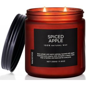 Bougie parfum&eacute;e Cade et Patchouli,Bougie de 330 g pour la d&eacute;coration de la maison,Br&ucirc;lage de 70 heures,Cadeau d'emm&eacute;nagement,Bougie &agrave; deux m&egrave;ches en cire de soja naturelle - Neuf