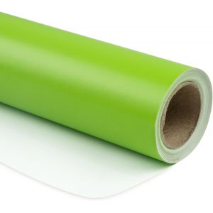 Ershi-Papier D'emballage Vert Citron Couleur Unie Pour Noël, Mariage, Anniversaire, Douche, Félicitations Et Vacances - 44,5 Cm X [479] - Neuf