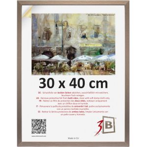 Cadre de l'image MEGA - Marron (chêne avec un grain de bois visuellement doux) - 15x21 cm (A5) - cadre photo en bois avec verre acrylique - Neuf