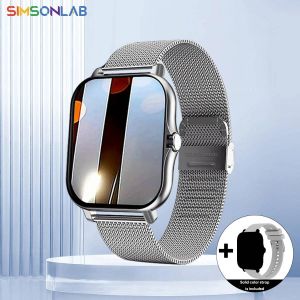 Montre Connectée Pour Hommes Et Femmes, Moniteur De Santé 24H, Contrôle De La Musique, Appel Sans Fil, Rappel De Message, Mode Sport, 2025.Silver. - Neuf