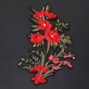 Patch Brode En Forme De Rose Rouge Pour Vetements, Decoration Diy, Fer A Repasser, Couture, Autocollant, Applique, Accessoires Artisanaux - Neuf