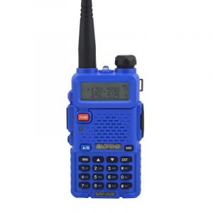 BAOFENG UV-5R double bande VHF/UHF 136-174 MHz et 400-520 MHz FM radio bidirectionnelle portable talkie-walkie 5r BF-UV5R - Type Blue-EURO - Neuf